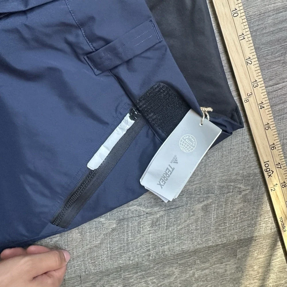 New adidas Men's Small Terrex Resort Two Layer Insulated Snow‎ Pants Blue HC7738